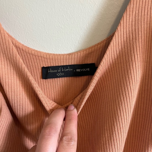House of Harlow X Revolve Wren Bodysuit In Toffee Size Large - Picture 4 of 6